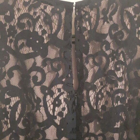 Ann Taylor Loft Black Lace Sheath Dress – Size 8 – Keyhole Back, Lined, Elegant - Picture 10 of 10